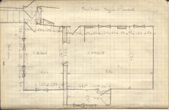 Relevé du Cercle des ouvriers ca. 1949  © Vallée des forges